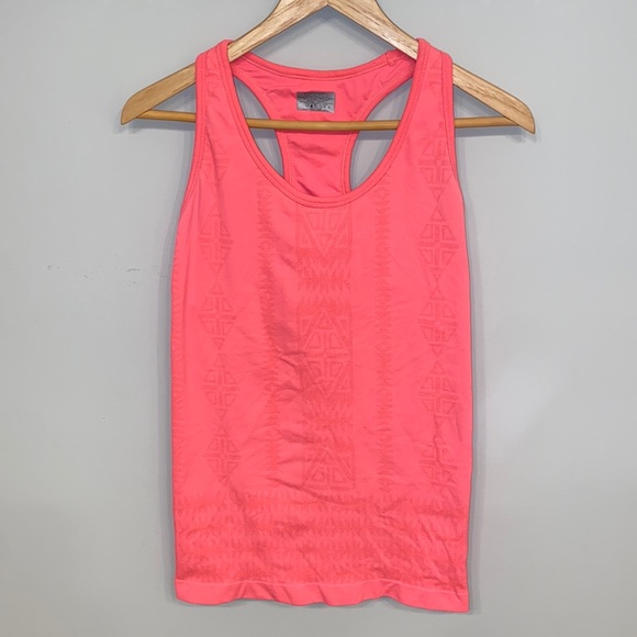 Athleta soft workout tank with built in bra, bright coral great condition Large - Picture 1 of 6